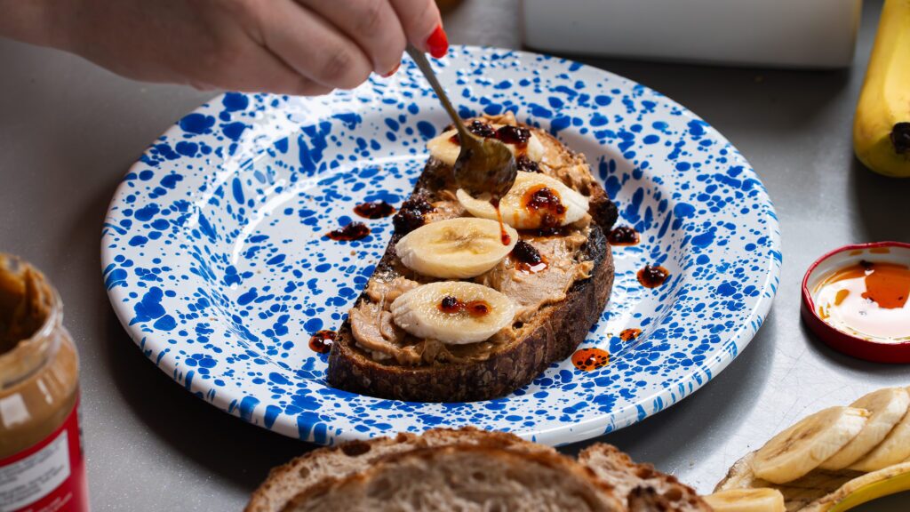 Adding chili crisp tp this banana and peanut butter on toast.
