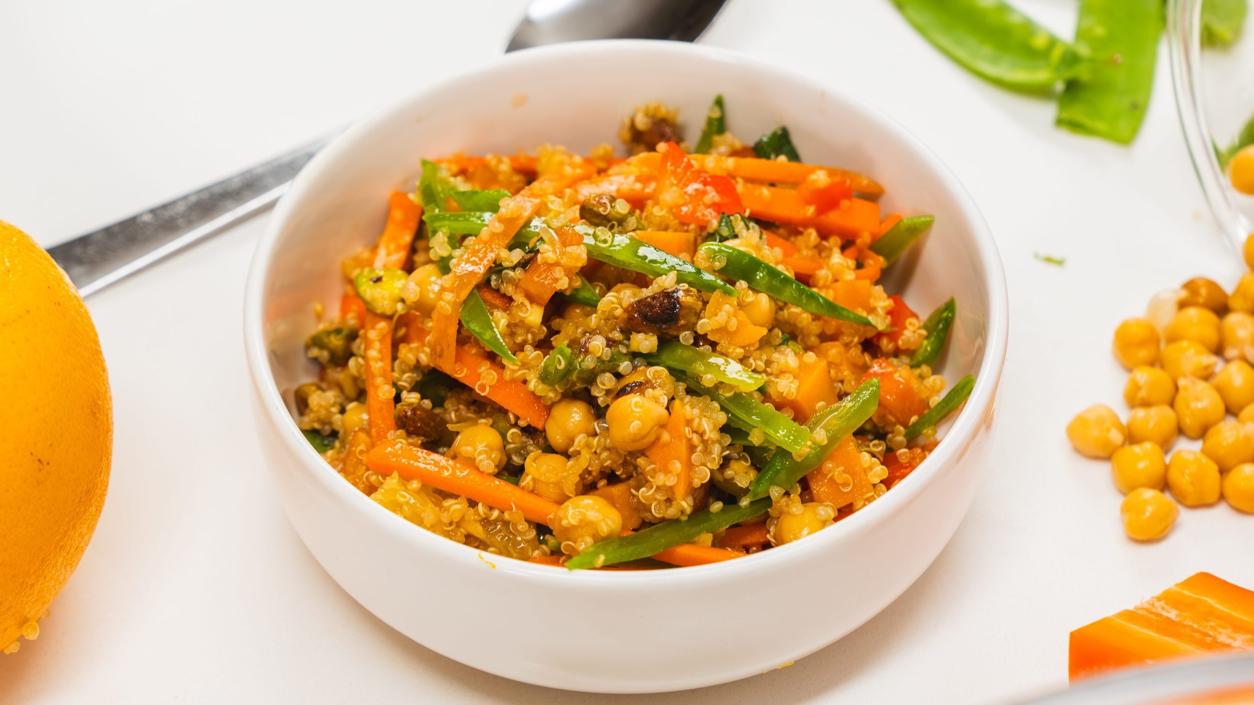 quinoa salad with orange juice dressing Quinoa Salad with Ginger-Orange Vinaigrette