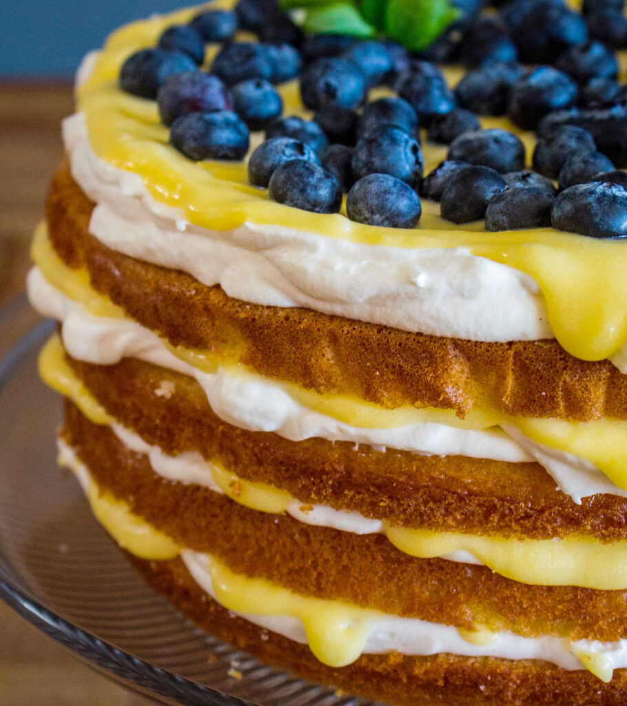 Vegan Lemon Curd Cake at Be Our Guest Restaurant in the Magic Kingdom