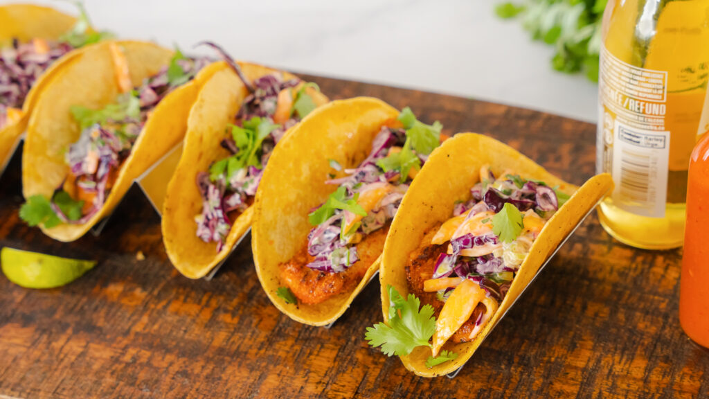 Spiced Fish Tacos With Mango Cabbage Slaw Andy S East Coast Kitchen