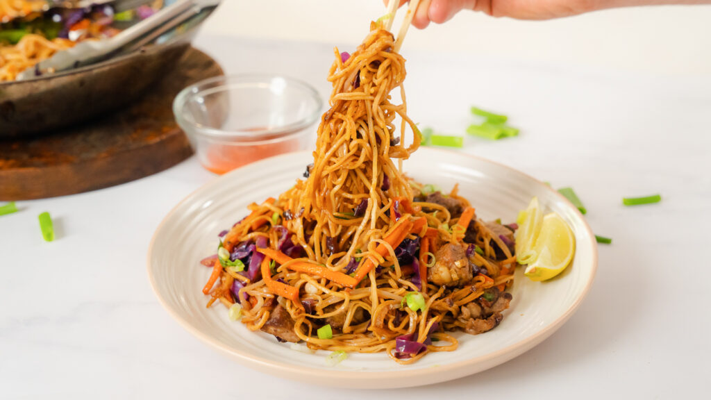 Beef Udon Noodles (Ginger Beef Noodles) - Sweet Caramel Sunday