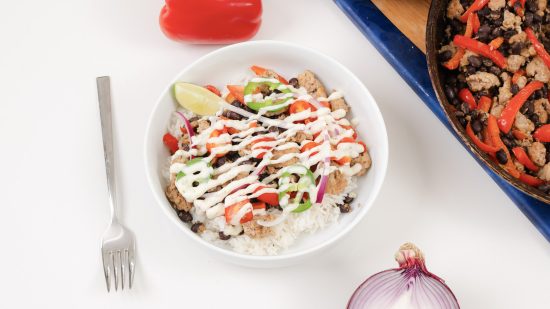 Sausage and Bean Burrito Bowl