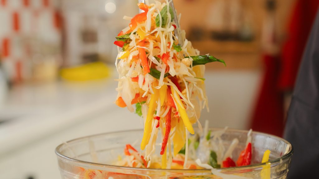 A close up of Thai Mango Salad