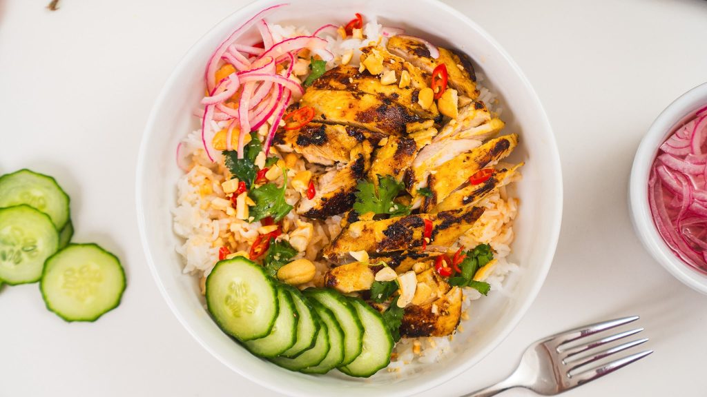 chicken and rice bowl