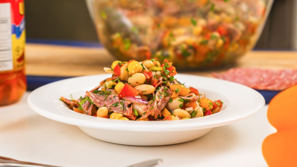 close up la scala bean salad