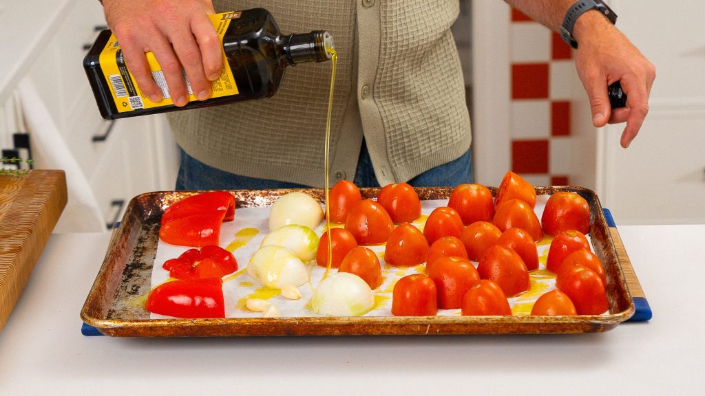 veggies on a tray